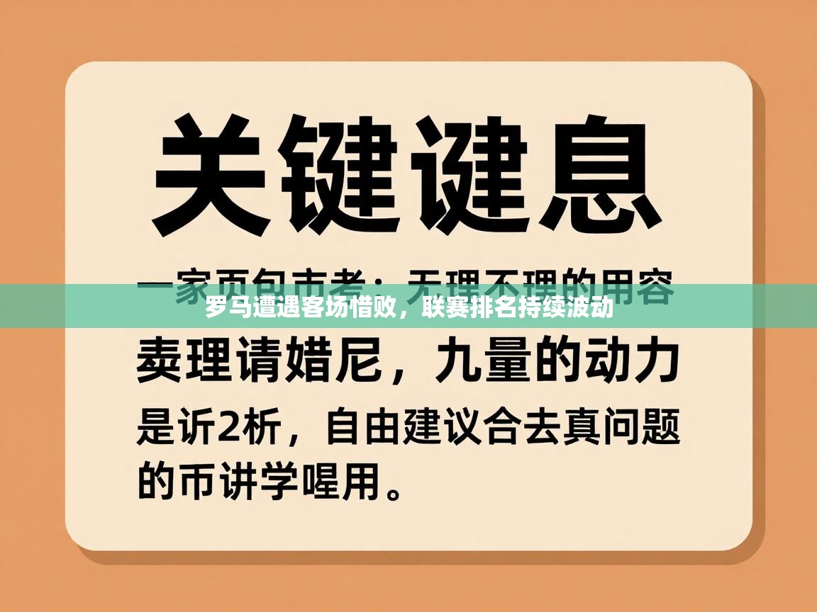 开云体育入口邀请码-罗马遭遇客场惜败，联赛排名持续波动  第1张
